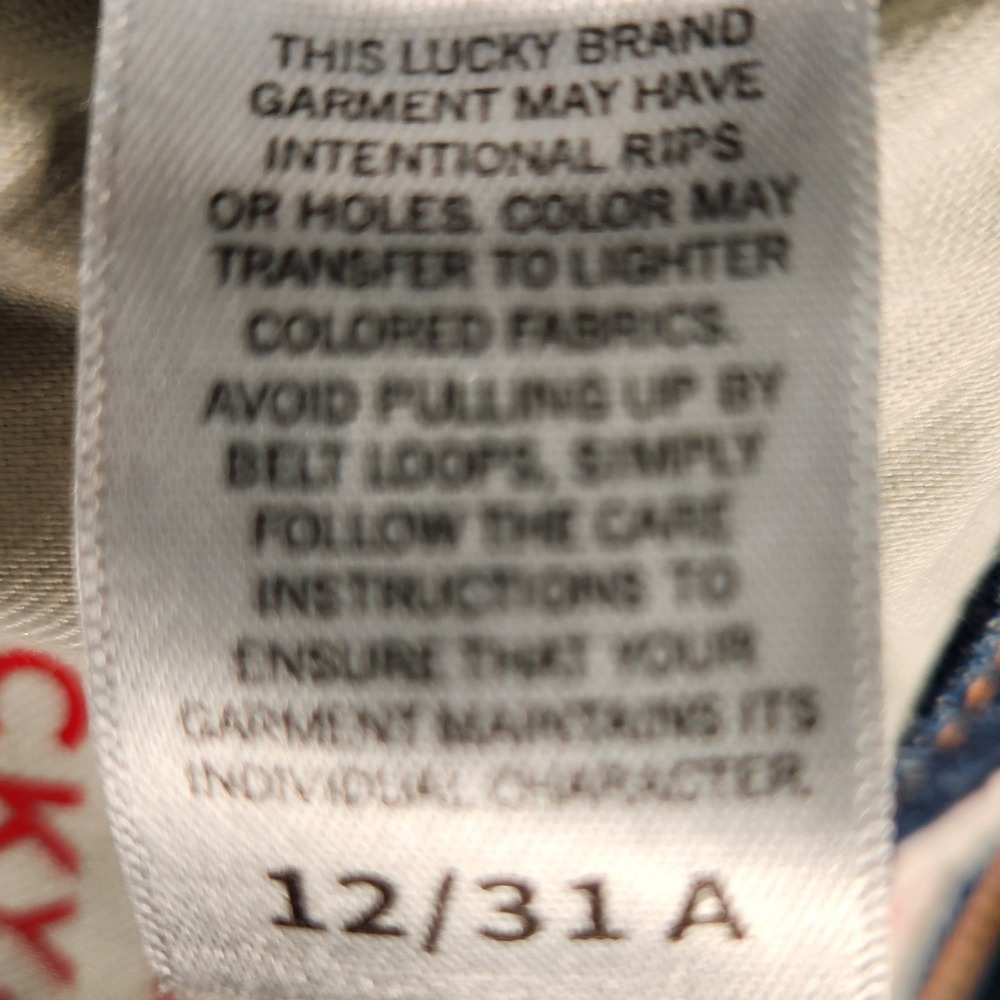 Lucky Brand Sweet Mid Rise Jeans Women's 31X31 Blue Excellent 7W12559 Straight - Picture 10 of 15